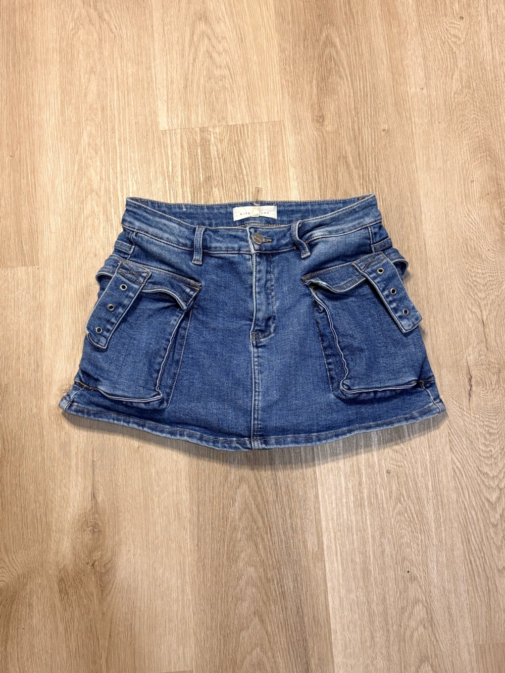 Risen Jeans Denim Mini Skort Size Small Skirt / Shorts Cyber Grunge Y2K Summer